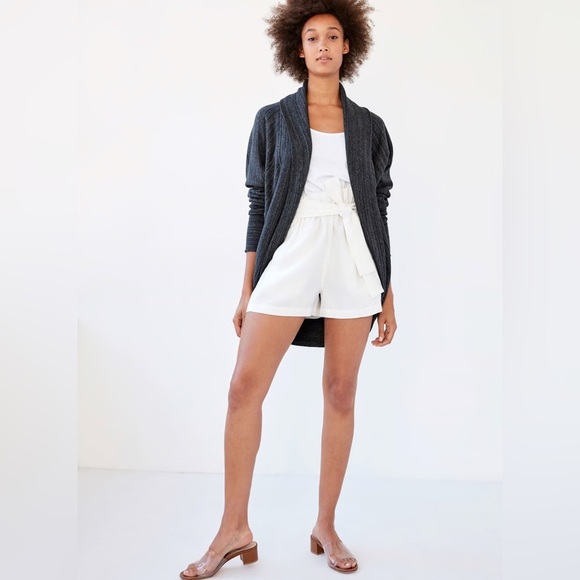 WILFRED Women’s Diderot Open-Front Cocoon Long Sleeve Cardigan, Grey - Small - Picture 1 of 10